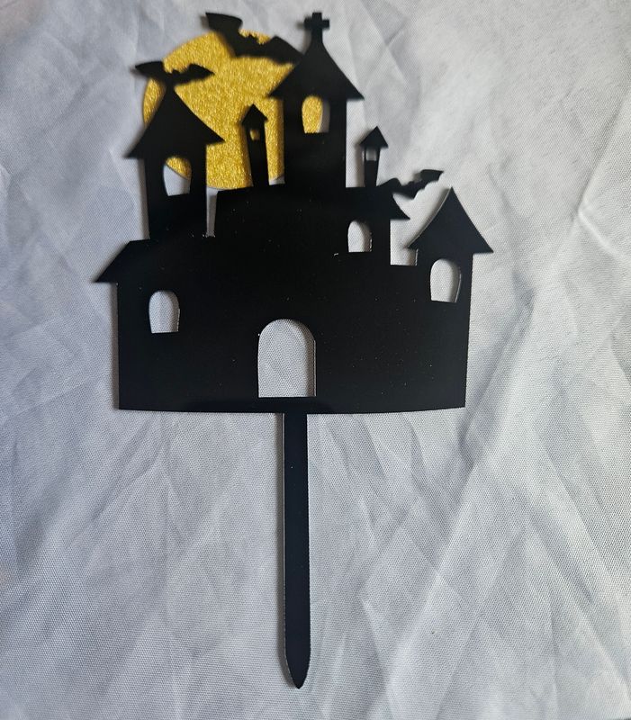 Halloween taart topper huis