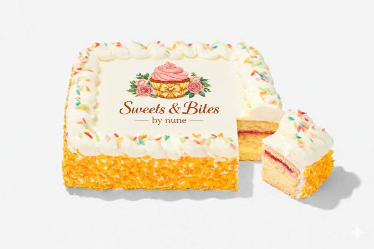 Slagroomtaart met eigen foto