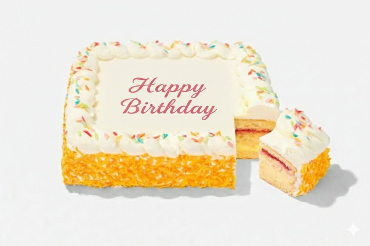 Slagroomtaart met eigen tekst