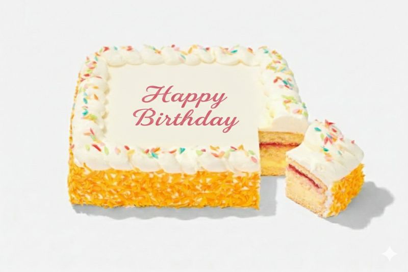 Slagroomtaart met eigen tekst