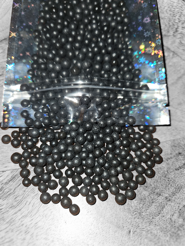 Zachte Eetbare Parels Medium Zwart – 100 g