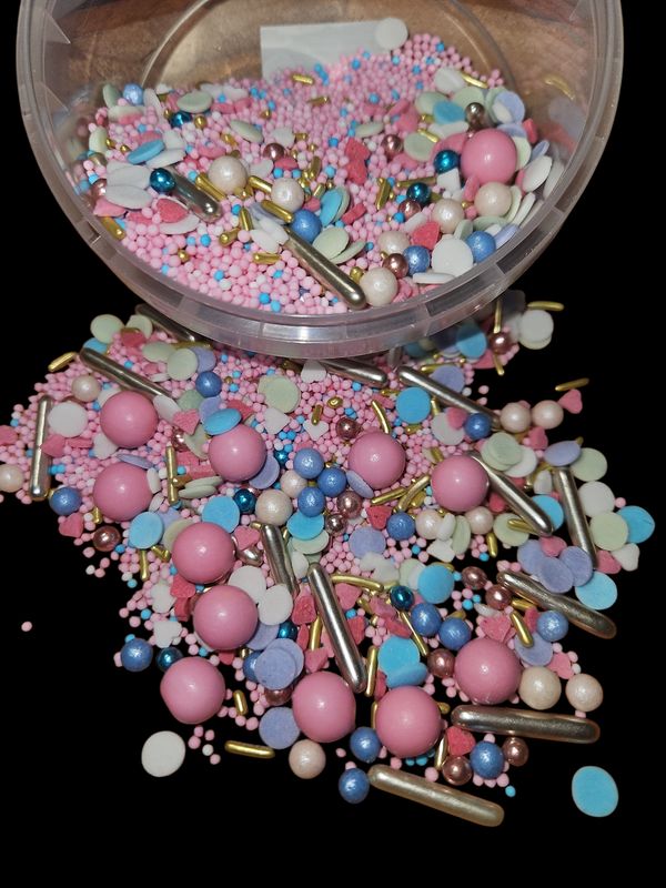 Luxe Sprinkle Mix Roze &amp; Blauw – 100 gram ✨
