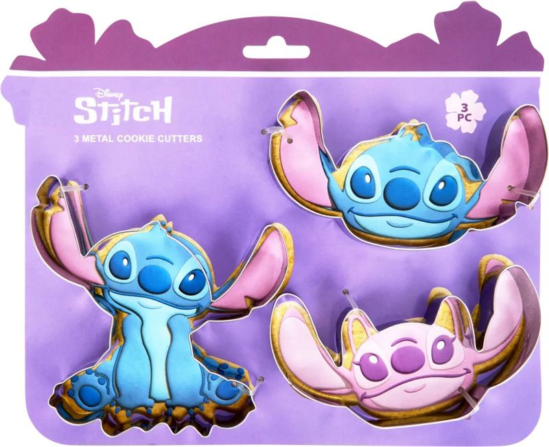 Disney Lilo &amp; Stitch koekvormen - 3 bakvormen - uitsteekvormpjes - bakvormpjes - metaal