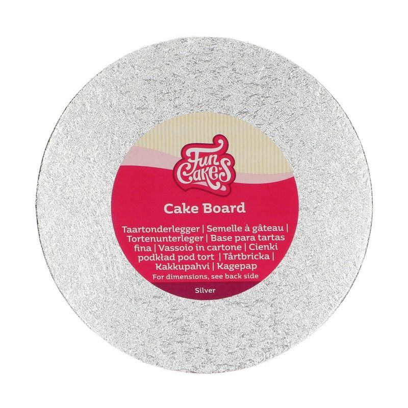 FunCakes Cake Board Rond Ø25 cm - Zilver