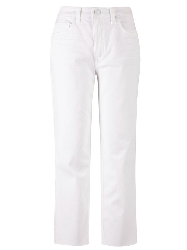 Rachael High Rise Fab Ab Mom Raw Hem, Color: OPTIC WHT, Size: 00