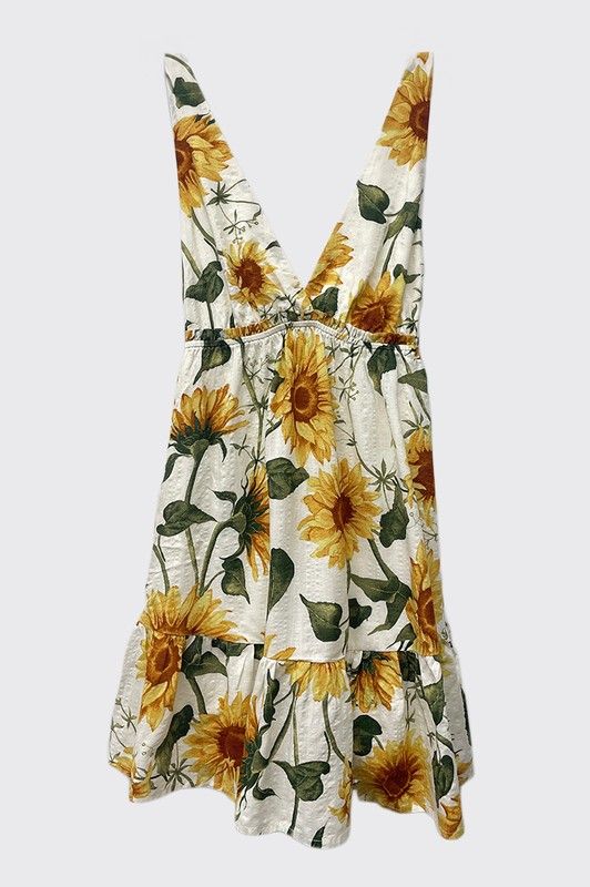 Sunflower Prt Mini Dress