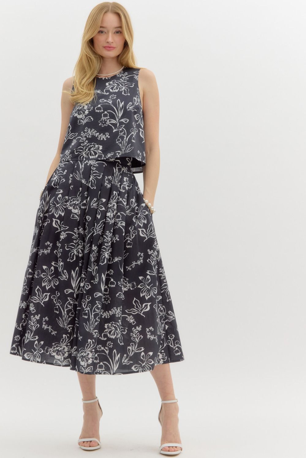 S/L Floral Print Top