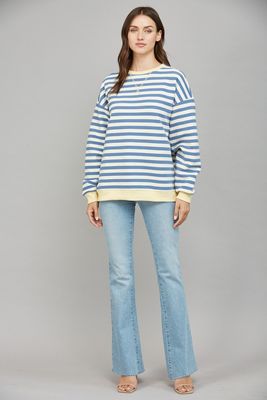 Stripe Oversized Sweatshirt