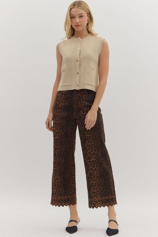 Sweater Vest W/Gold Buttons