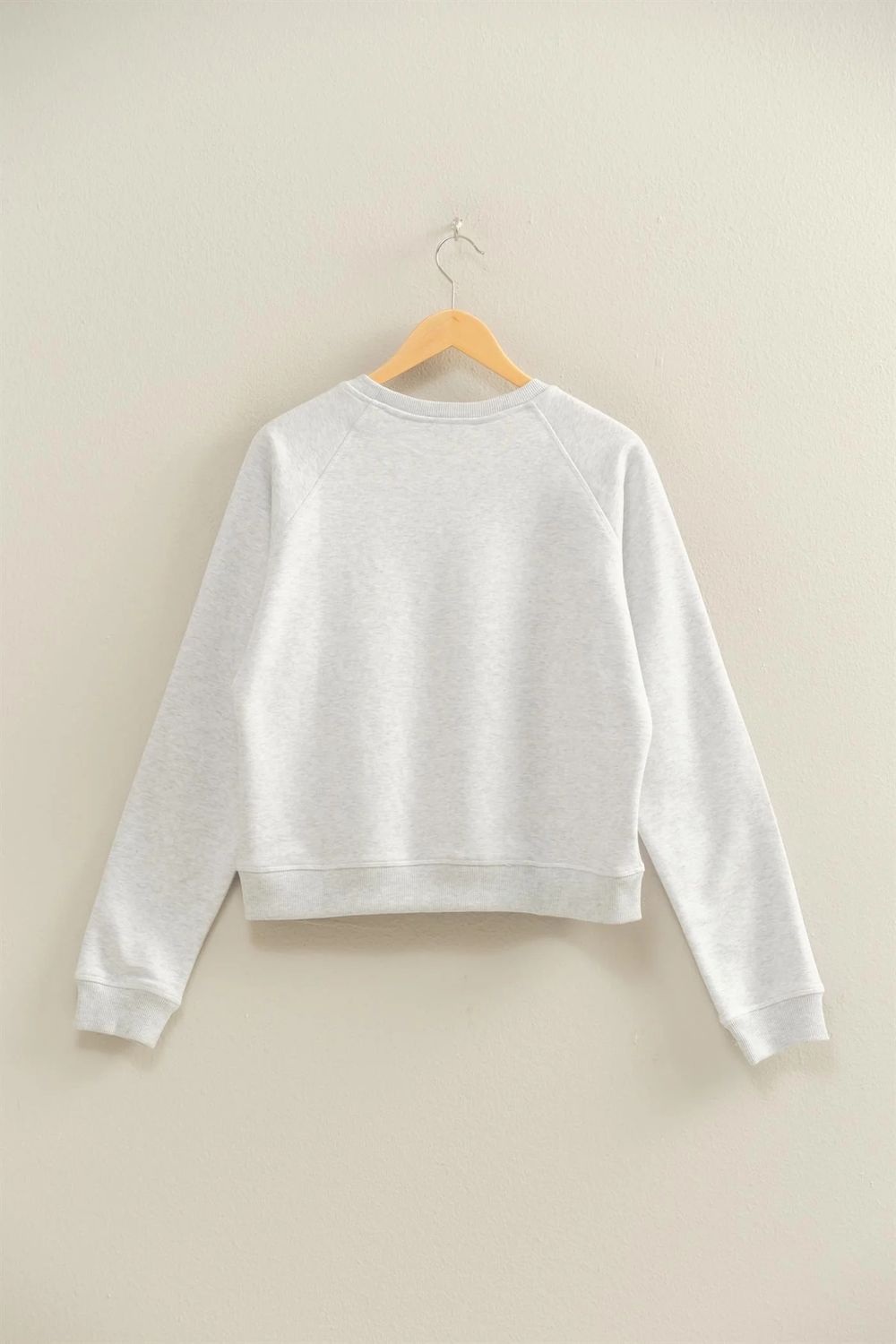 Crewneck Raglan Slv Sweatshirt, Color: HGRAY, Size: S