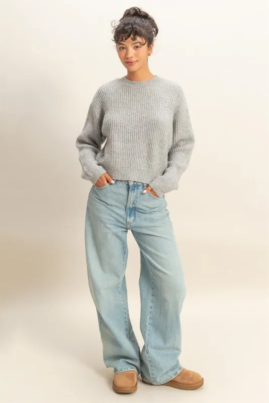 Ribbed Crewneck Sweater