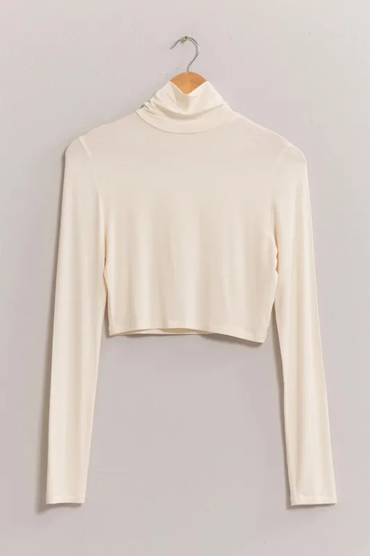 L/S Turtleneck Crop Top