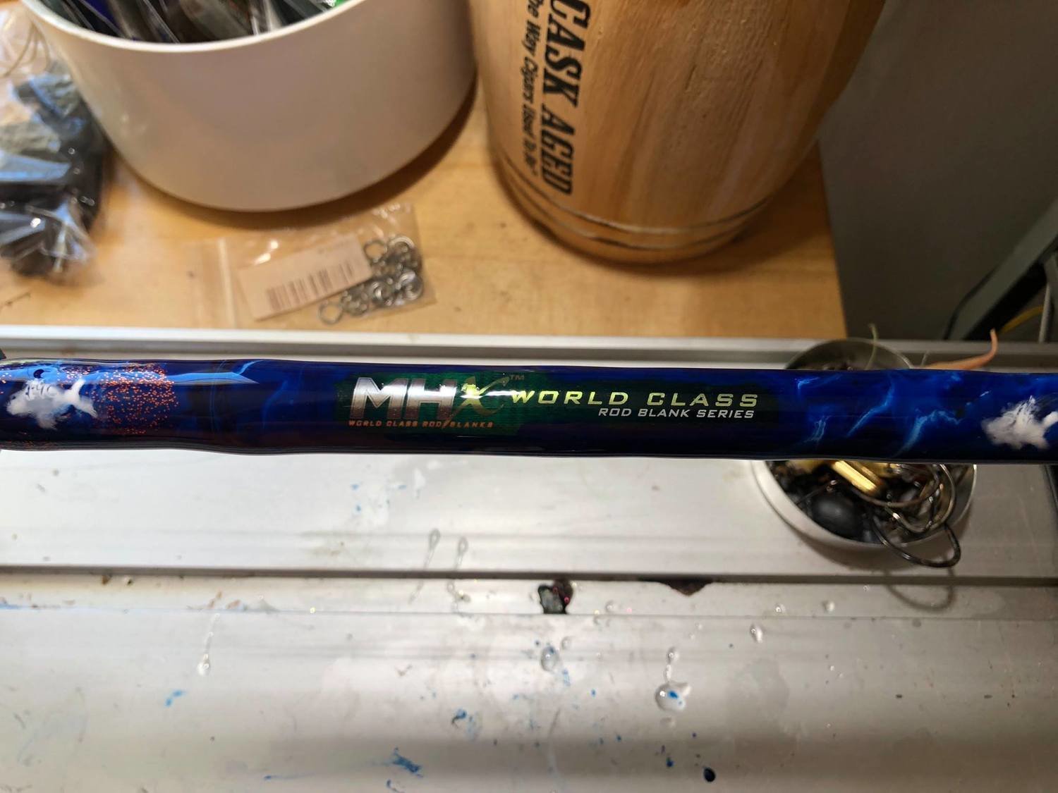 Custom Built Fly Fishing Rod with Carbon Fiber Handle