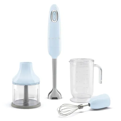 Smeg Hand Blender Retro-style Pastel Blue Glossy