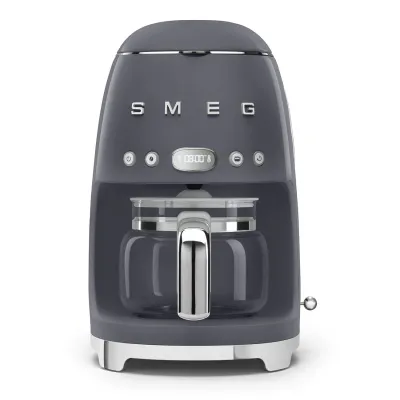 Smeg Drip-Filter Coffee Machine Retro-style Slate Gray Glossy