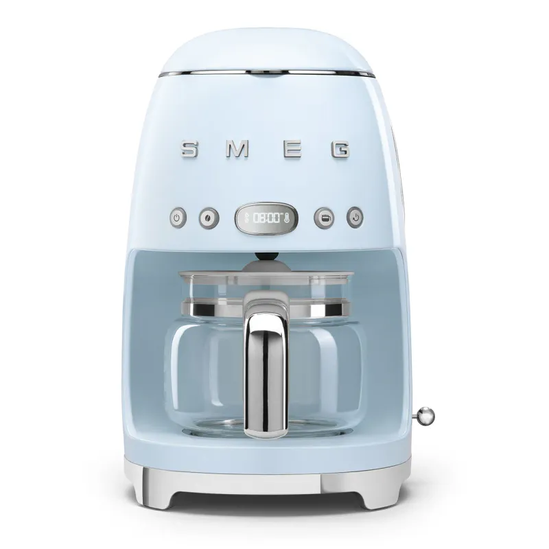Smeg Drip-Filter Coffee Machine Retro-style Pastel Blue Glossy