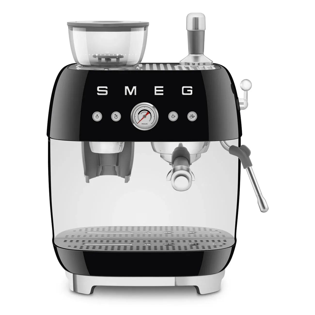 Smeg Espresso Coffee Machine Retro-style Black Glossy