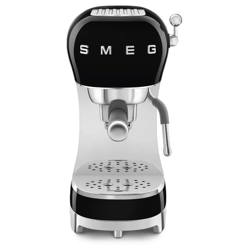 Smeg Espresso Coffee Machine Retro-style Black Glossy