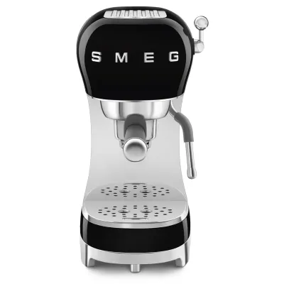 Smeg Espresso Coffee Machine Retro-style Black Glossy