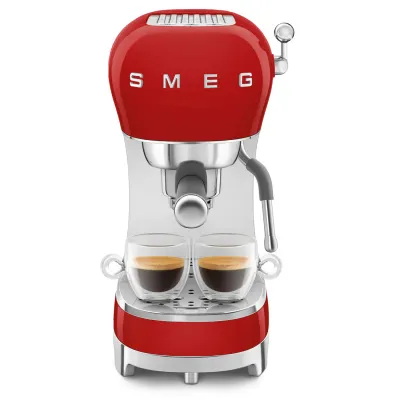 Smeg Espresso Coffee Machine Retro-style Red Glossy
