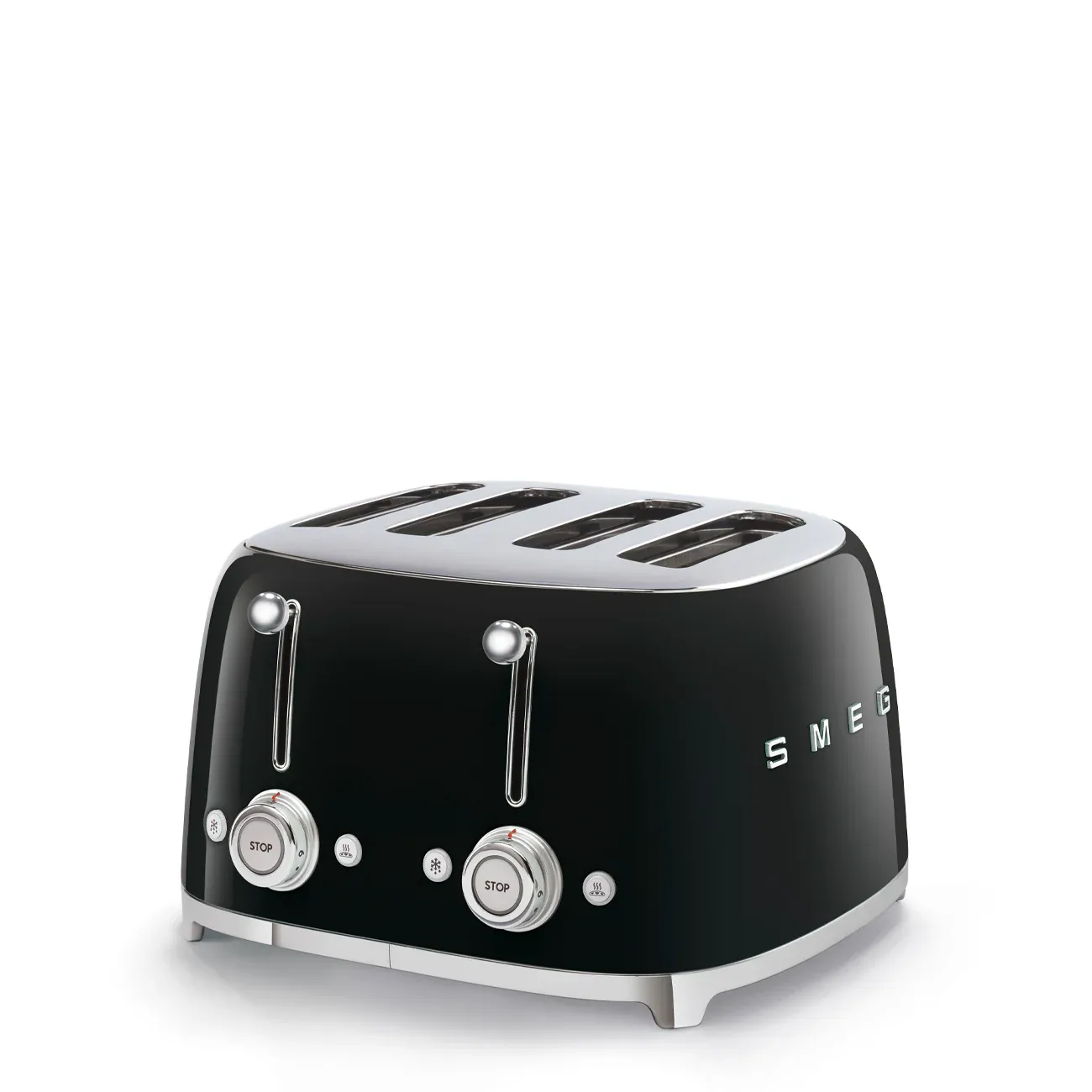 Smeg Toaster Retro-style Black Glossy