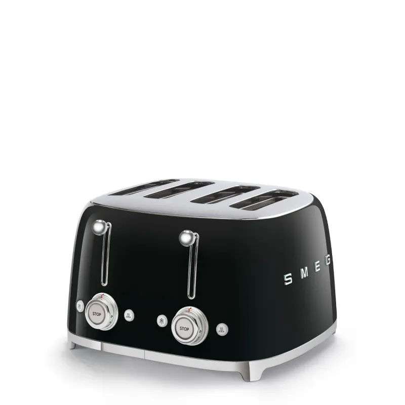 Smeg Toaster Retro-style Black Glossy