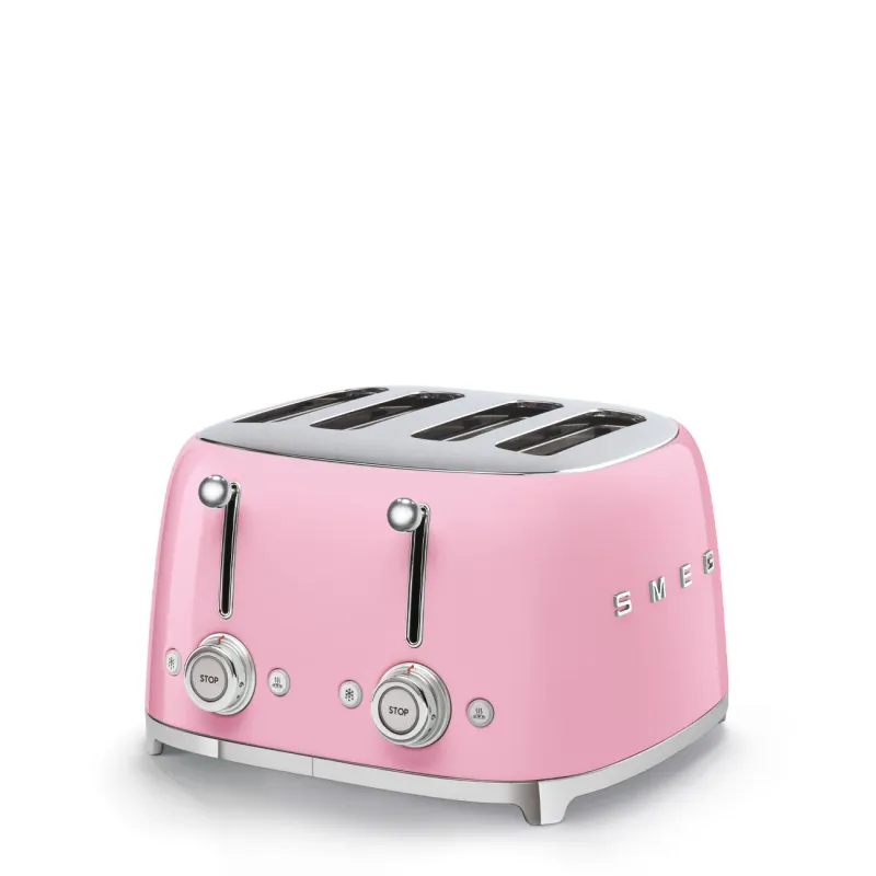 Smeg Toaster Retro-style Pink Glossy