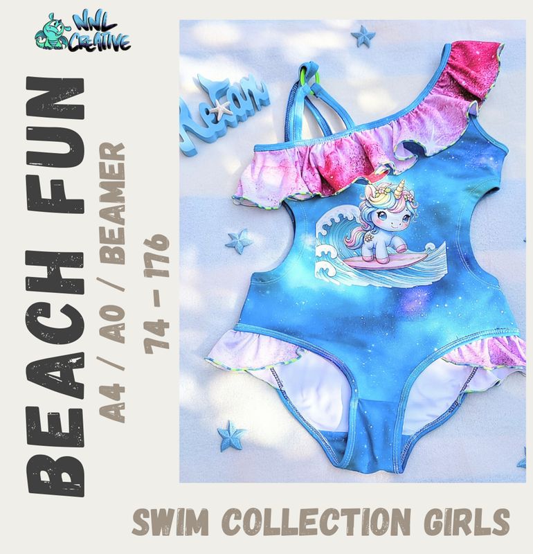 Swim Collection Beach Fun Girls #Bikini #Badeanzug #Tankini Gr. 74 - 176 digitales Schnittmuster