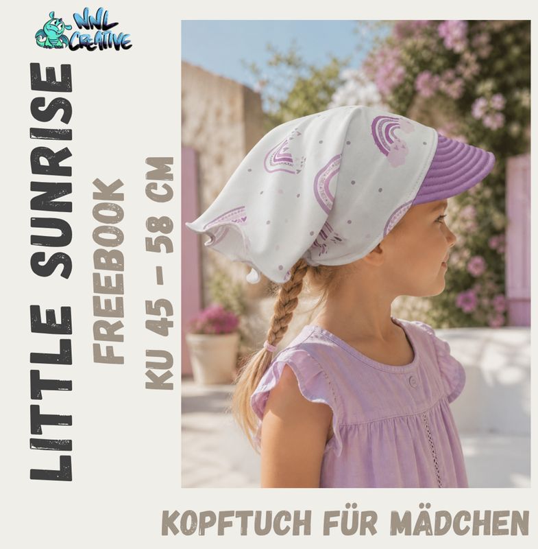 Little Sunrise Kopftuch #Sonnenschutz #Kopftuch KU 45 - 58 digitales Schnittmuster