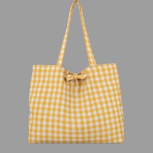 Everyday Checkered Tote Bag