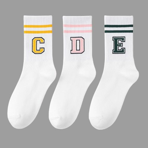 ​Varsity Letter Crew Socks C D E Edition Bundle
