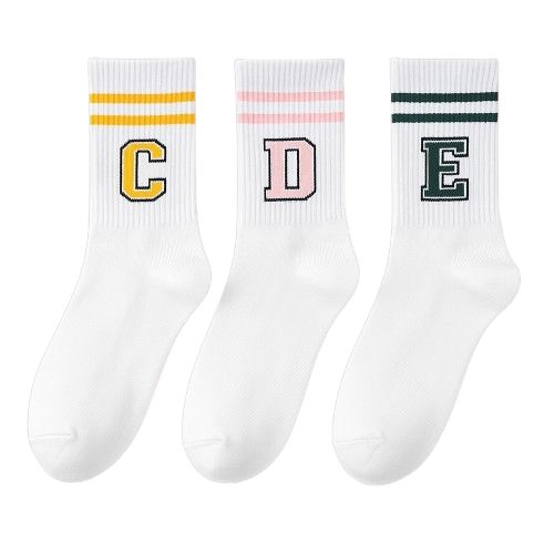 ​Varsity Letter Crew Socks C D E Edition Bundle