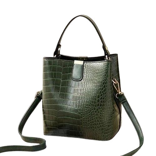 Vintage Faux Croc Leather Handbag