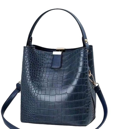 Vintage Faux Croc Leather Handbag