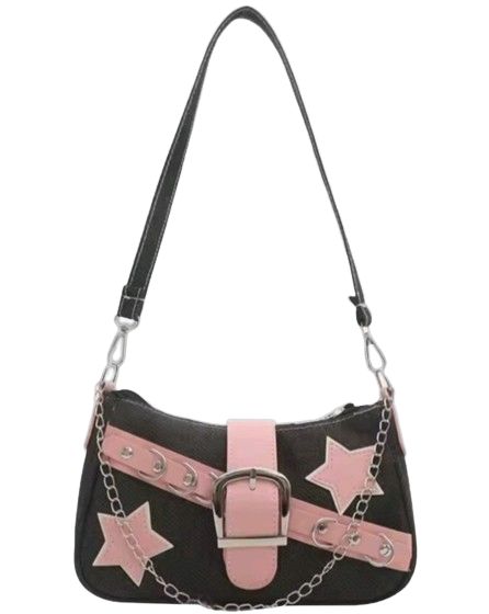 Starstruck Denim Buckle Shoulder Bag