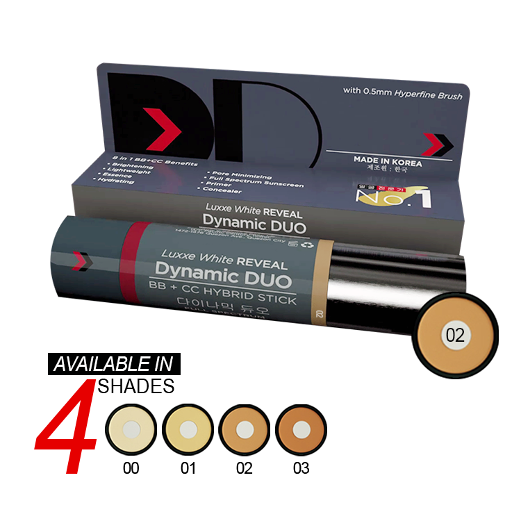 Luxxe White Reveal Dynamic Duo Cc Hybrid Stick Spf50 Pa Shade 02 Luxxe White Reveal Dynamic Duo Cc Hybrid Stick Spf50 Pa Shade 02