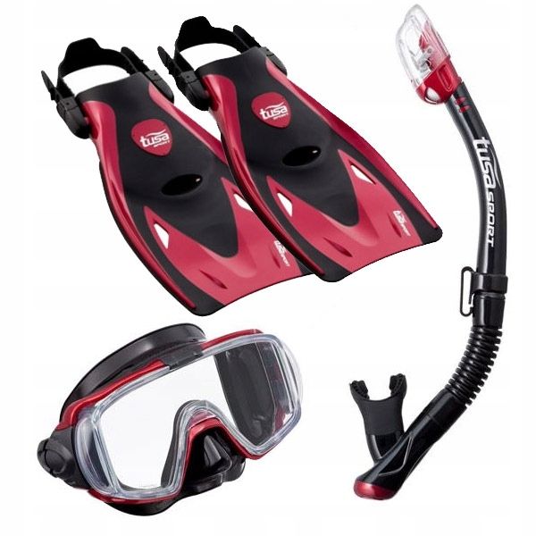 Zestaw Tusa Visio Tri-Ex UP-3521QBMDR rozmiar 36-42 czarno-czerwony