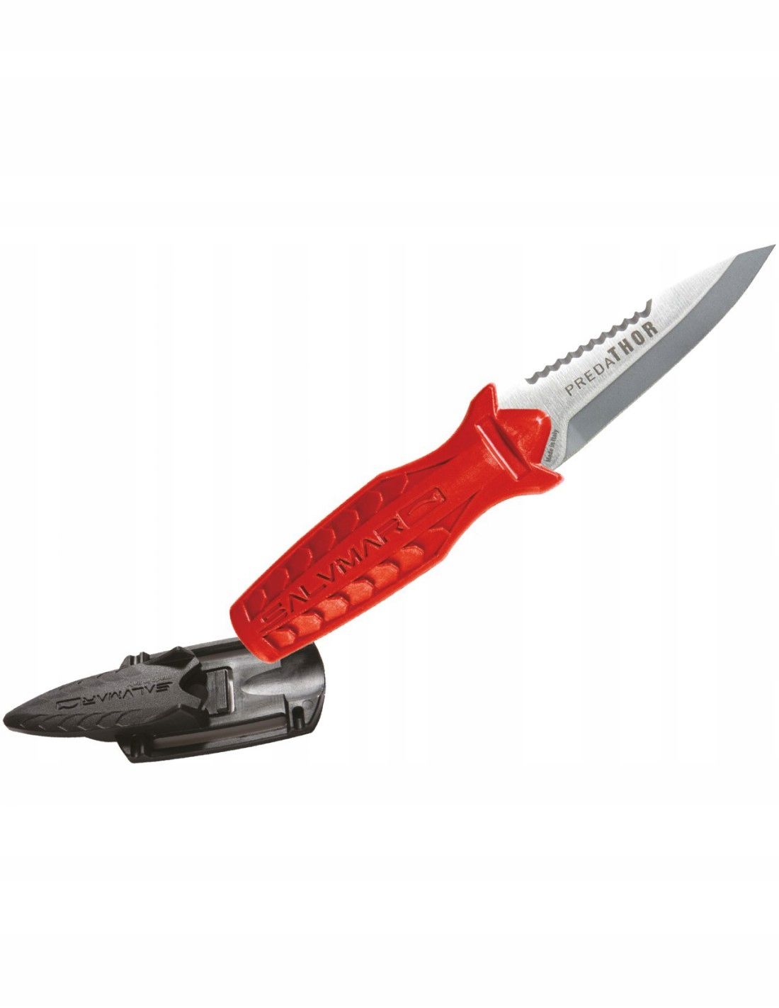 Nóż nurkowy Salvimar Predathor czerwony 16 cm