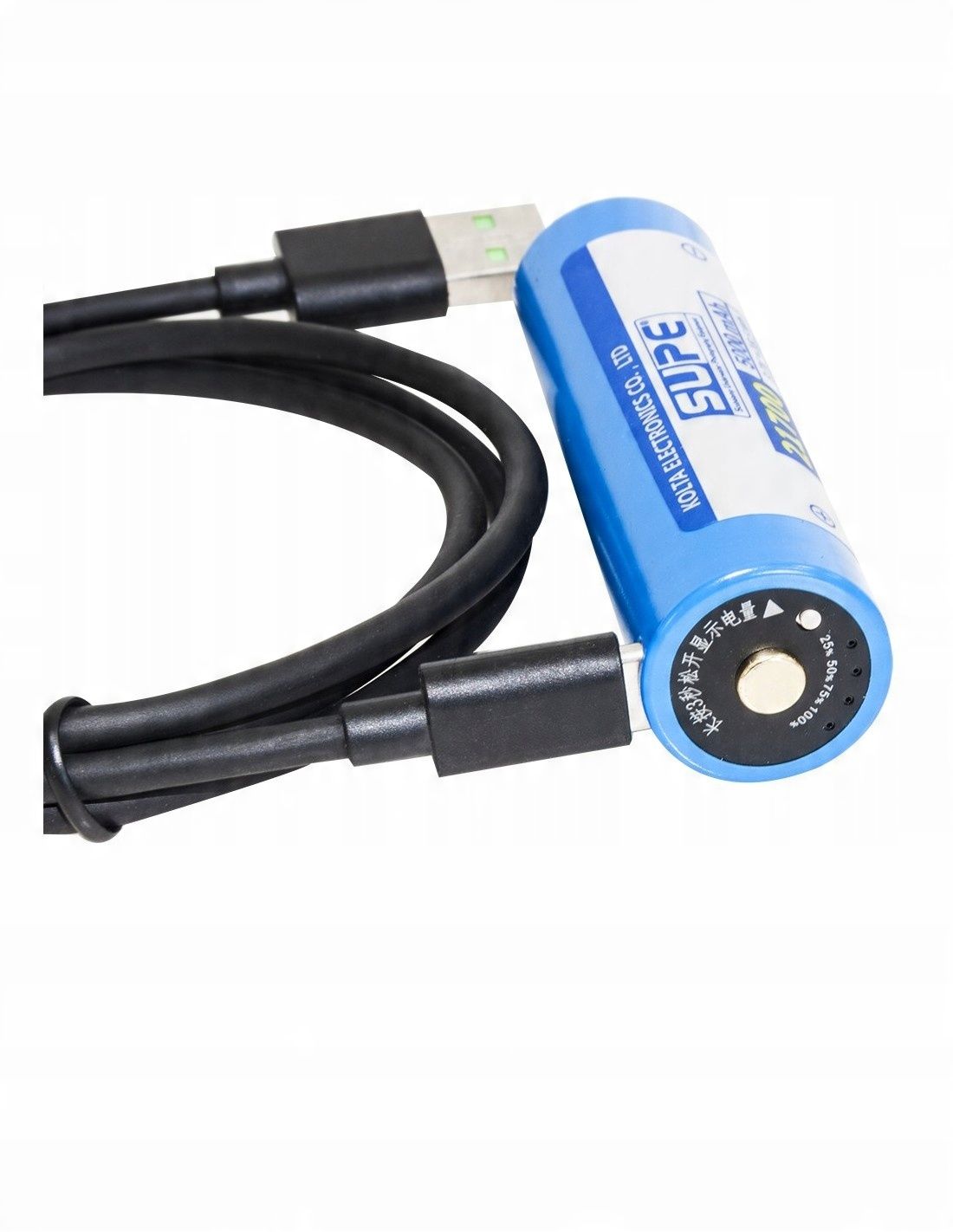 Akumulator Li-ion 18650 Ładowany USB typ C (3000mAh, 3,7V,)