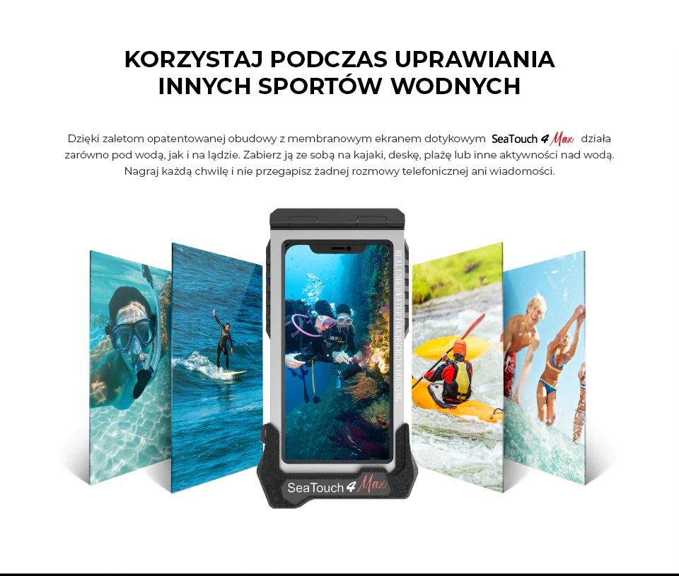 Etui wodoodporne DIVEVOLK do Apple SeaTouch 4 Max PLUS różowy