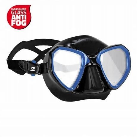 Maska Salvimar Morpheus do freedivingu nieparująca antifog czarno niebieska