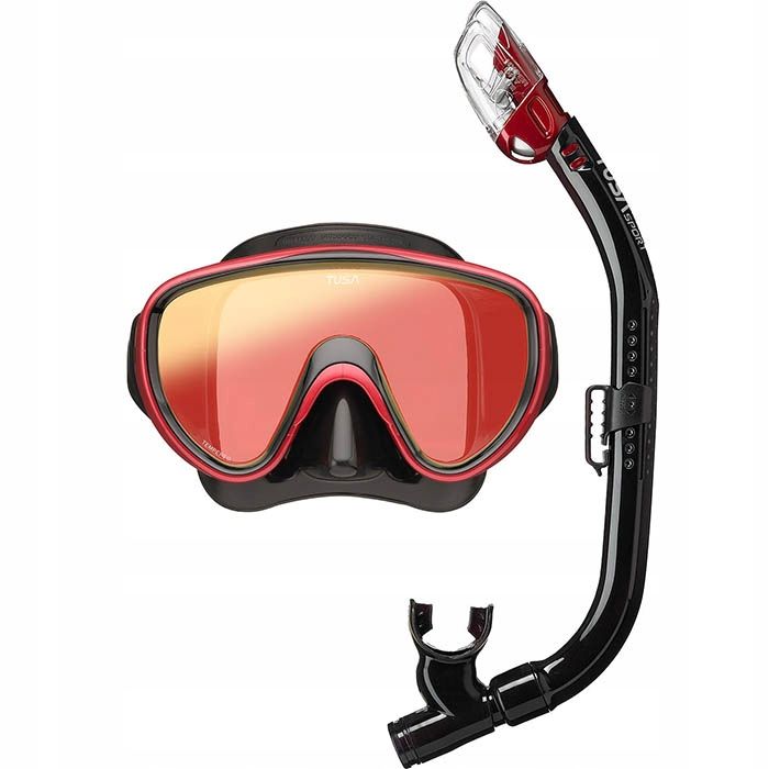 Zestaw TUSA Maska Serene UM16 Mirror+Fajka+Płetwy UF21 40-46 czerwony