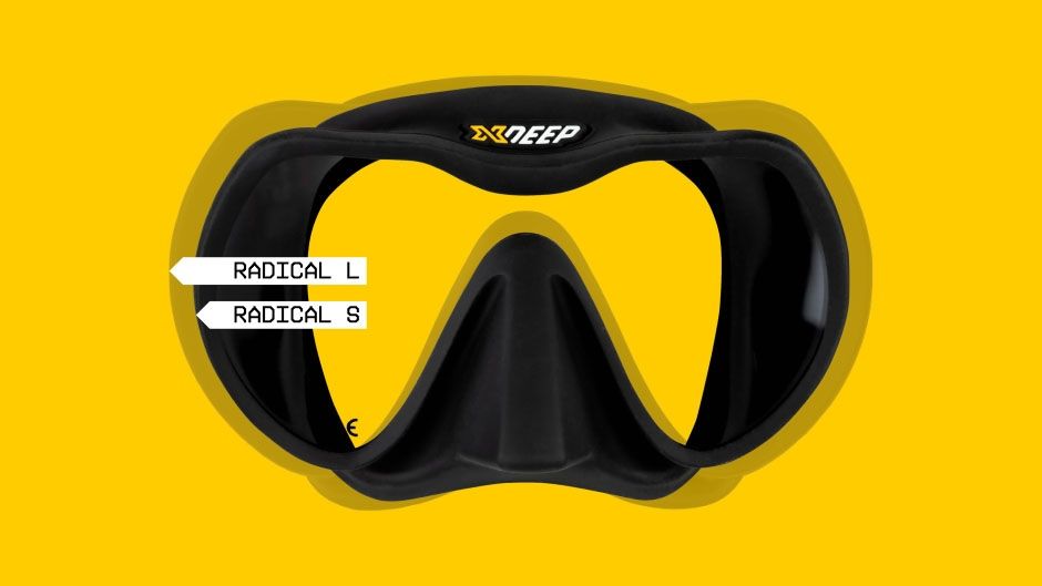 Maska XDeep Frameless Mask rozmiar S czarny silikon