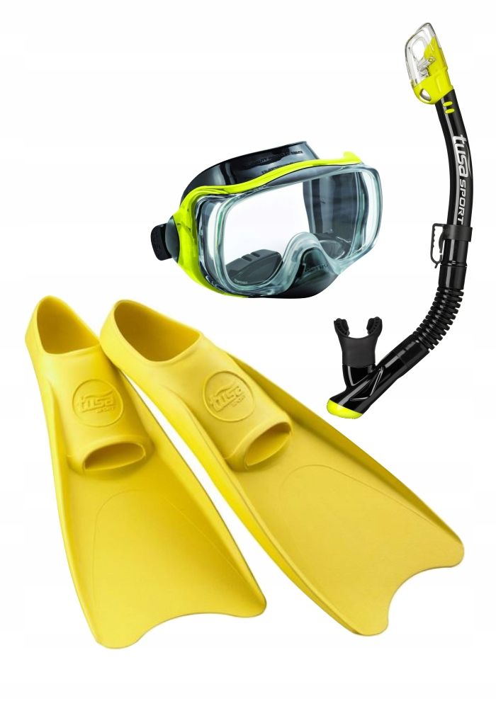 Zestaw Maska+fajka+płetwy Imprex 3D/UF1202 żółty rozmiar M (40-42)