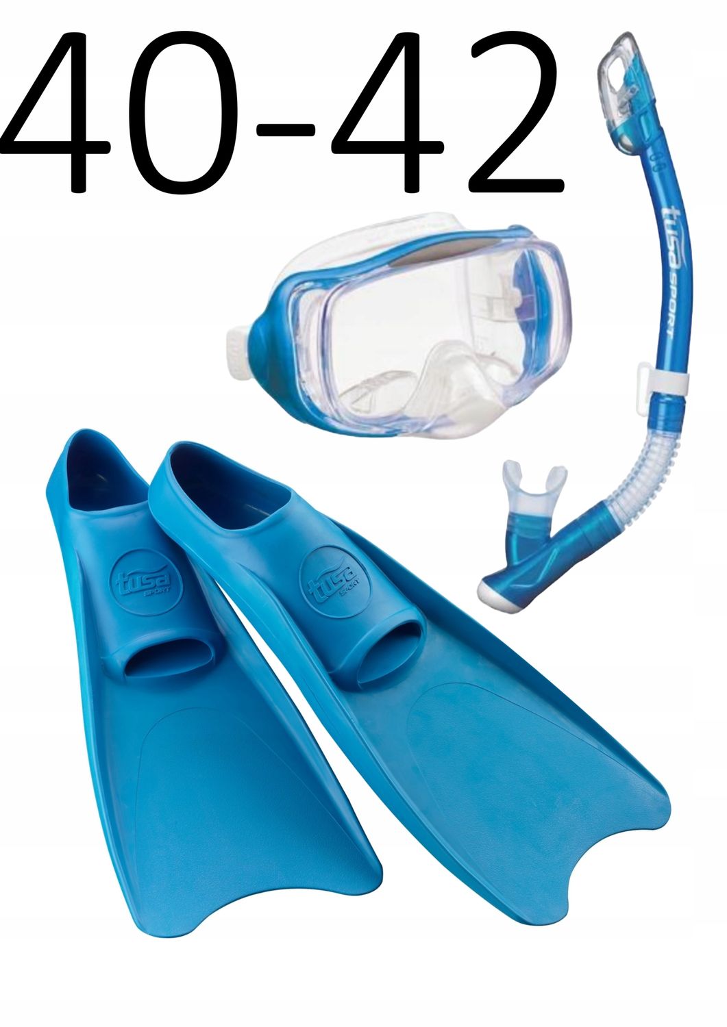 Maska+fajka+płetwy Imprex 3D/UF1202 niebieski rozmiar M (40-42)