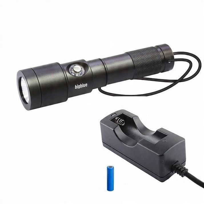 Latarka nurkowa Big Blue AL1300NP-CBL CAMO 1300Lm 10 stopni zielona