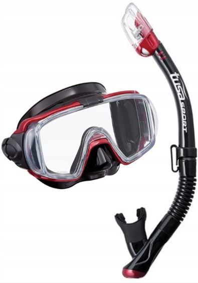 Zestaw TUSA maska+fajka+płetwy Visio/UF1202 czarno/bordo. rozmiar XXL/46-48