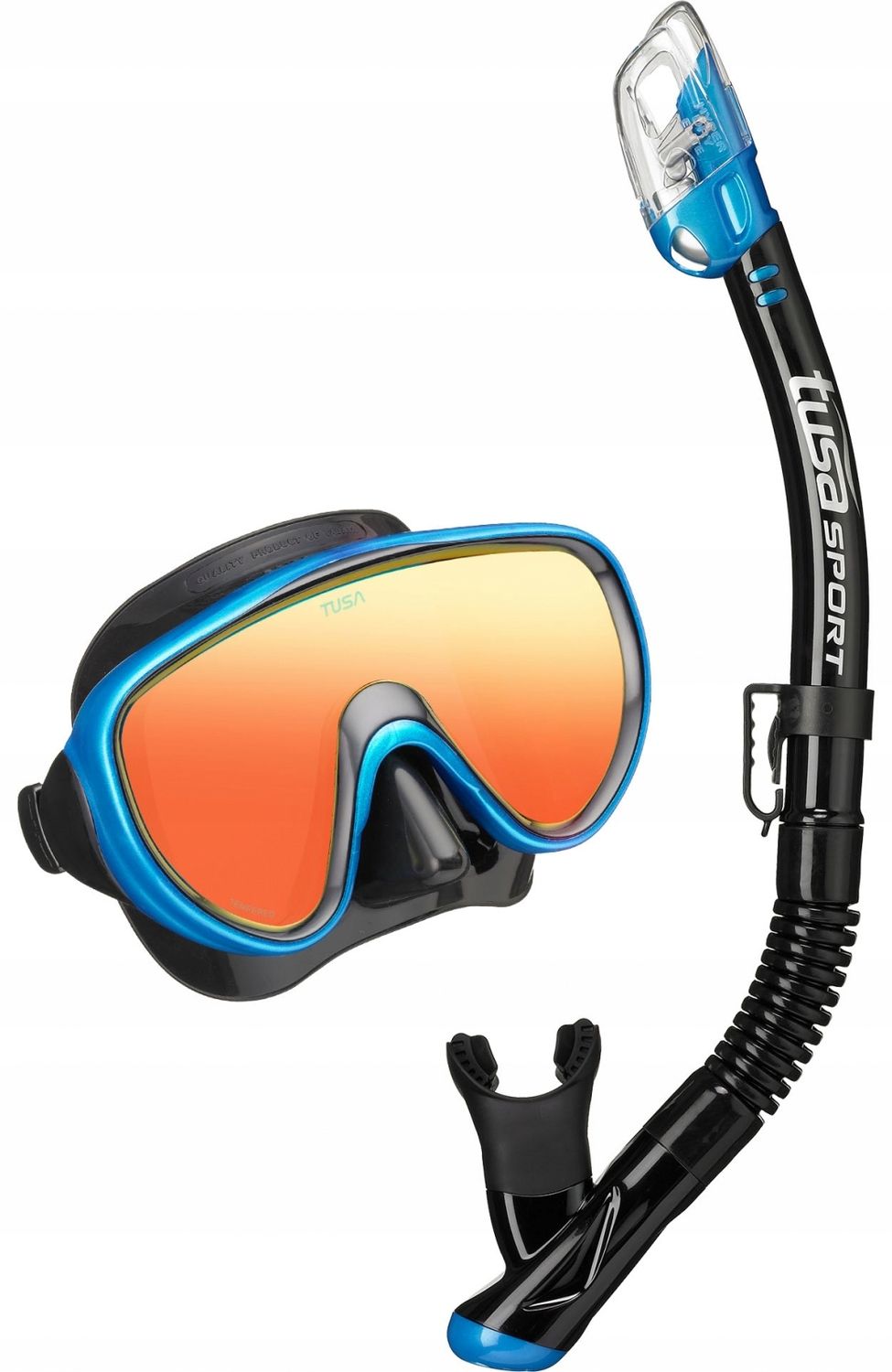 Zetaw TUSA Serene Mirror maska+fajka+płetwy UF1202 rozmiar 34-36 niebieski