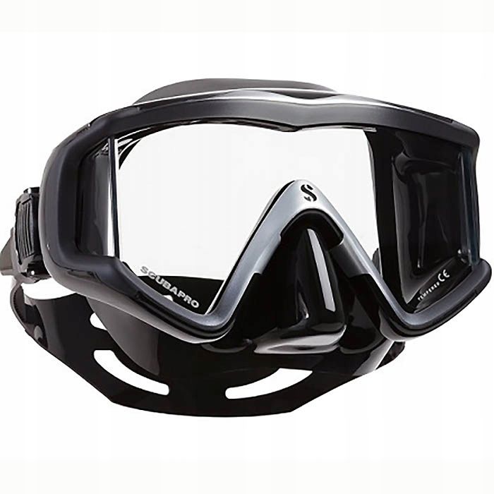 Zestaw Scubapro maska z fajką Crystal VU/Spectra Dry czarno-srebrny