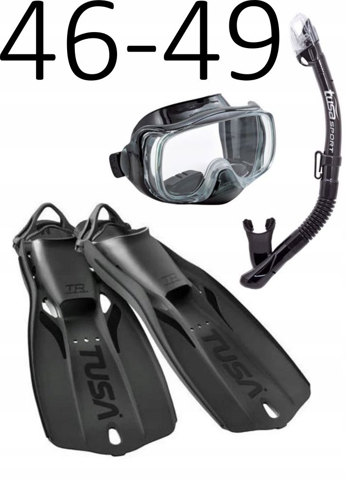 Tusa maska,fajka,płetwy IMPREX 3D HyperDry/Travel Right rozm. 46-49 czarny